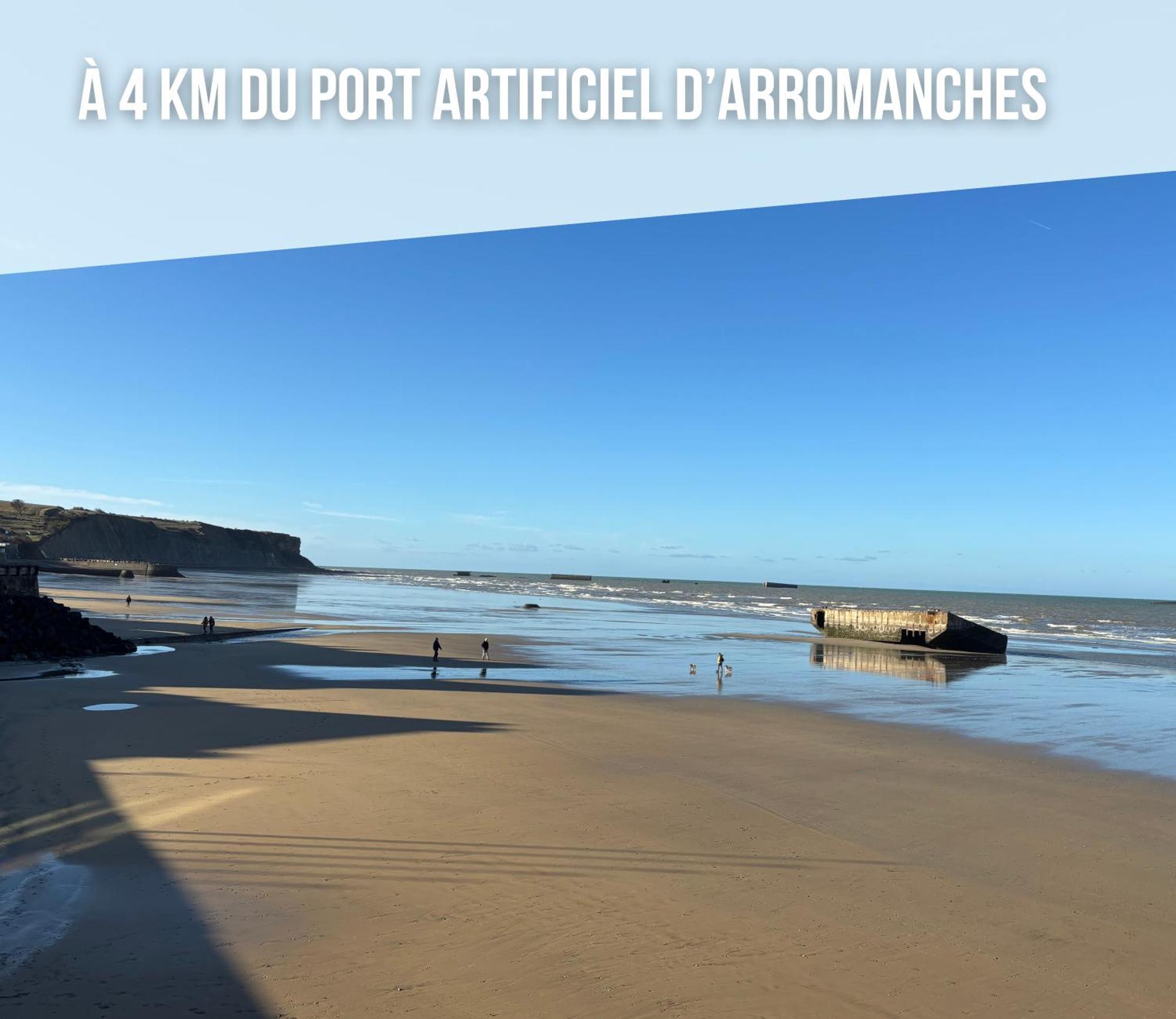 Les Dunes, Maison Neuve 8 P Bien Equipee Jardin Clos, Parking, Garage A 850 M De La Plage Et Centre Bourg, Sur Plages Du Debarquement Pres Arromanches Et Bayeux Asnelles Exterior photo